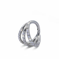 Titanium PavÃ© CZ Hinged Clicker TCK-002