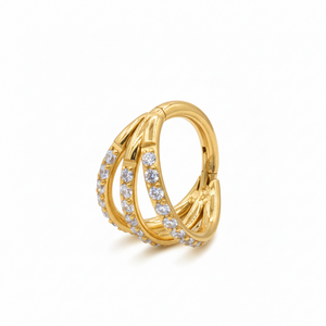 Titanium PavÃ© CZ Hinged Clicker TCK-002