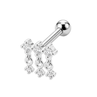 Dangling CZ Helix Ear Piercing TIP-3702