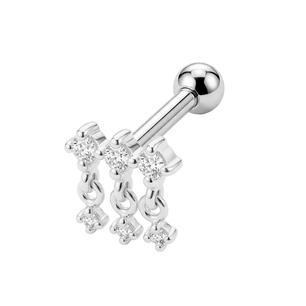 Dangling CZ Helix Ear Piercing TIP-3702
