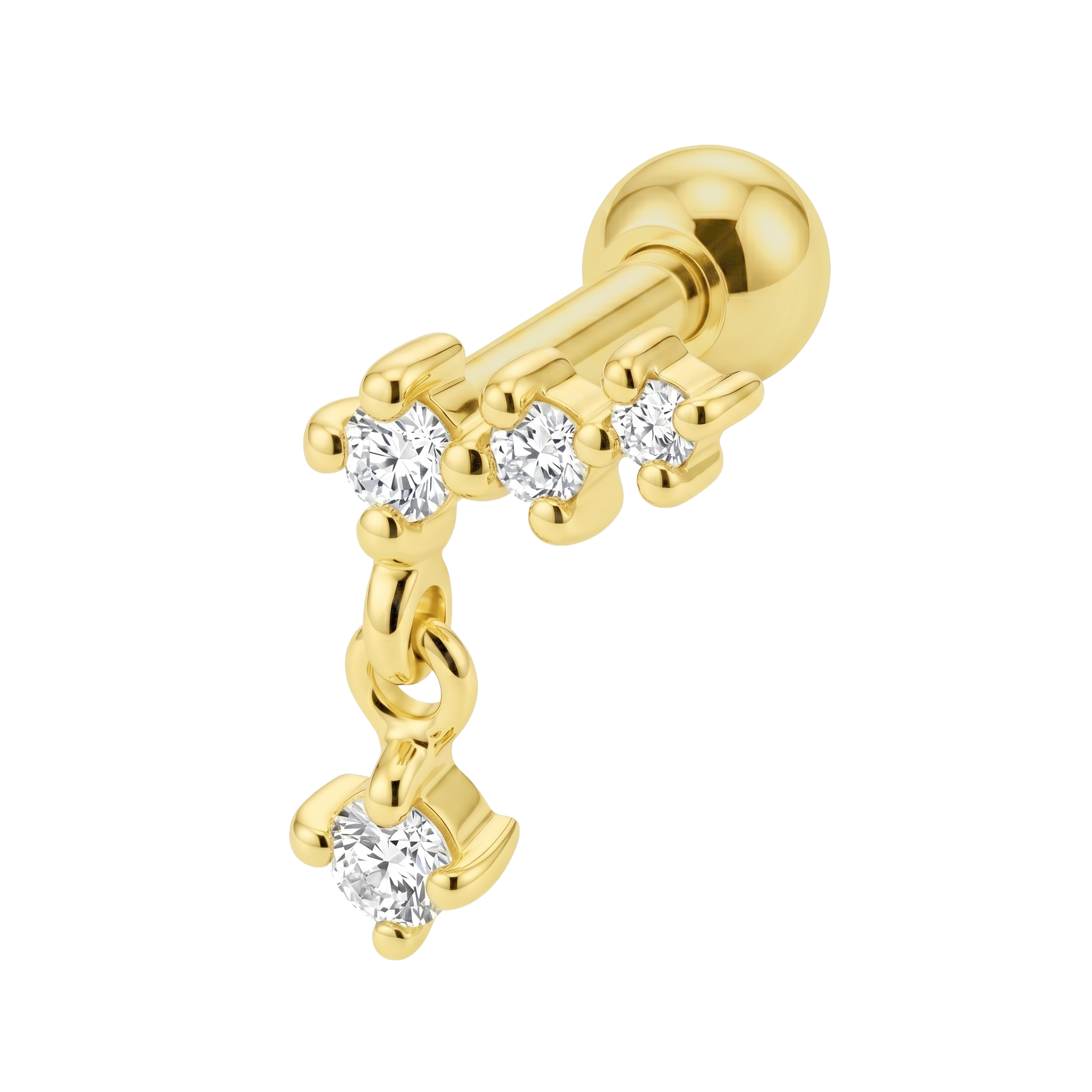 Triple Dangling Helix Ear Piercing TIP-3703