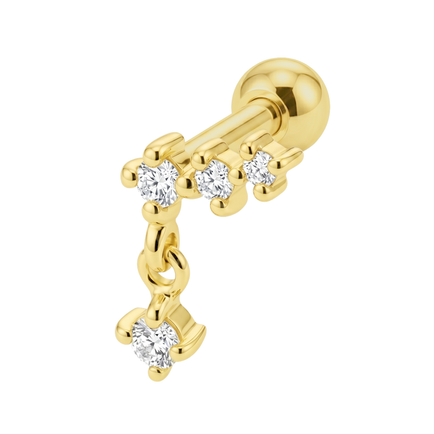 Triple Dangling Helix Ear Piercing TIP-3703