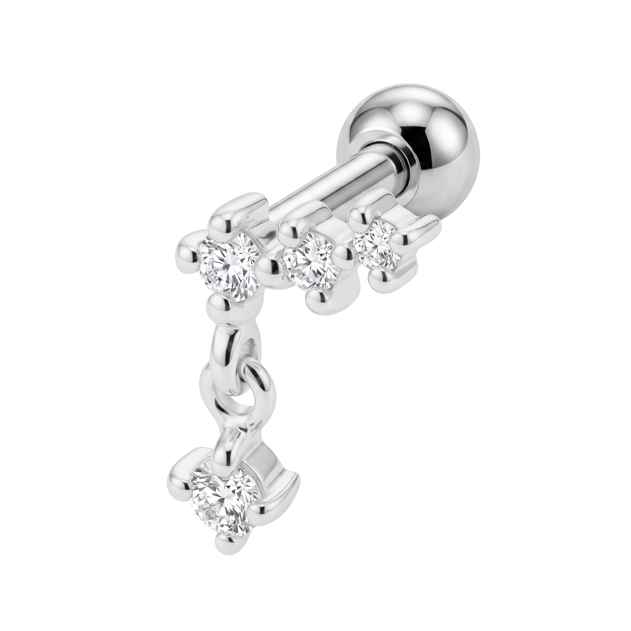 Triple Dangling Helix Ear Piercing TIP-3703