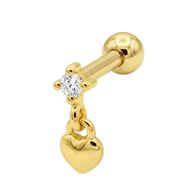 Hanging Heart Helix Ear Piercing TIP-3704