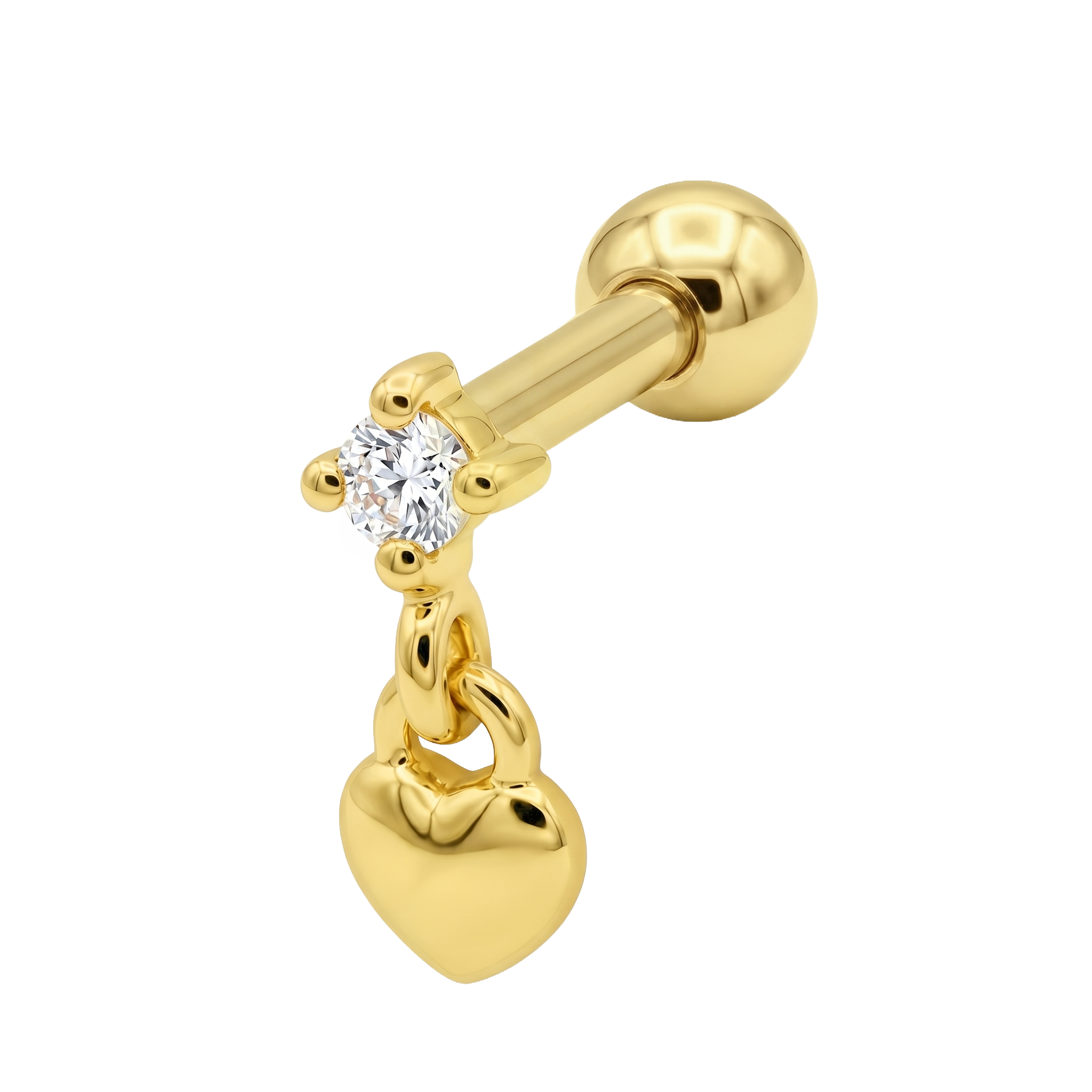 Hanging Heart Helix Ear Piercing TIP-3704