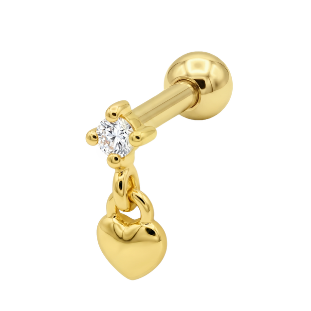 Hanging Heart Helix Ear Piercing TIP-3704