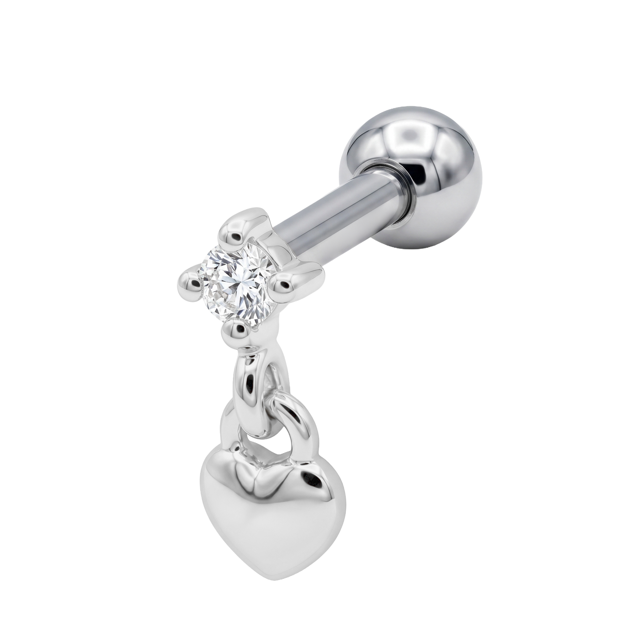 Hanging Heart Helix Ear Piercing TIP-3704