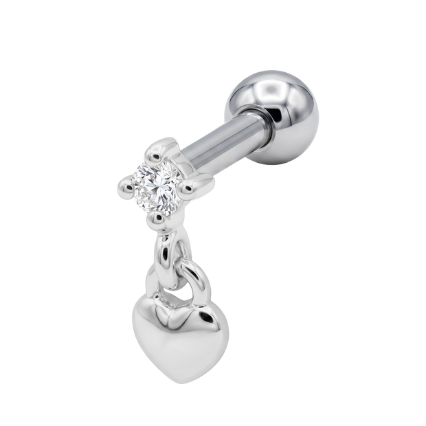 Hanging Heart Helix Ear Piercing TIP-3704