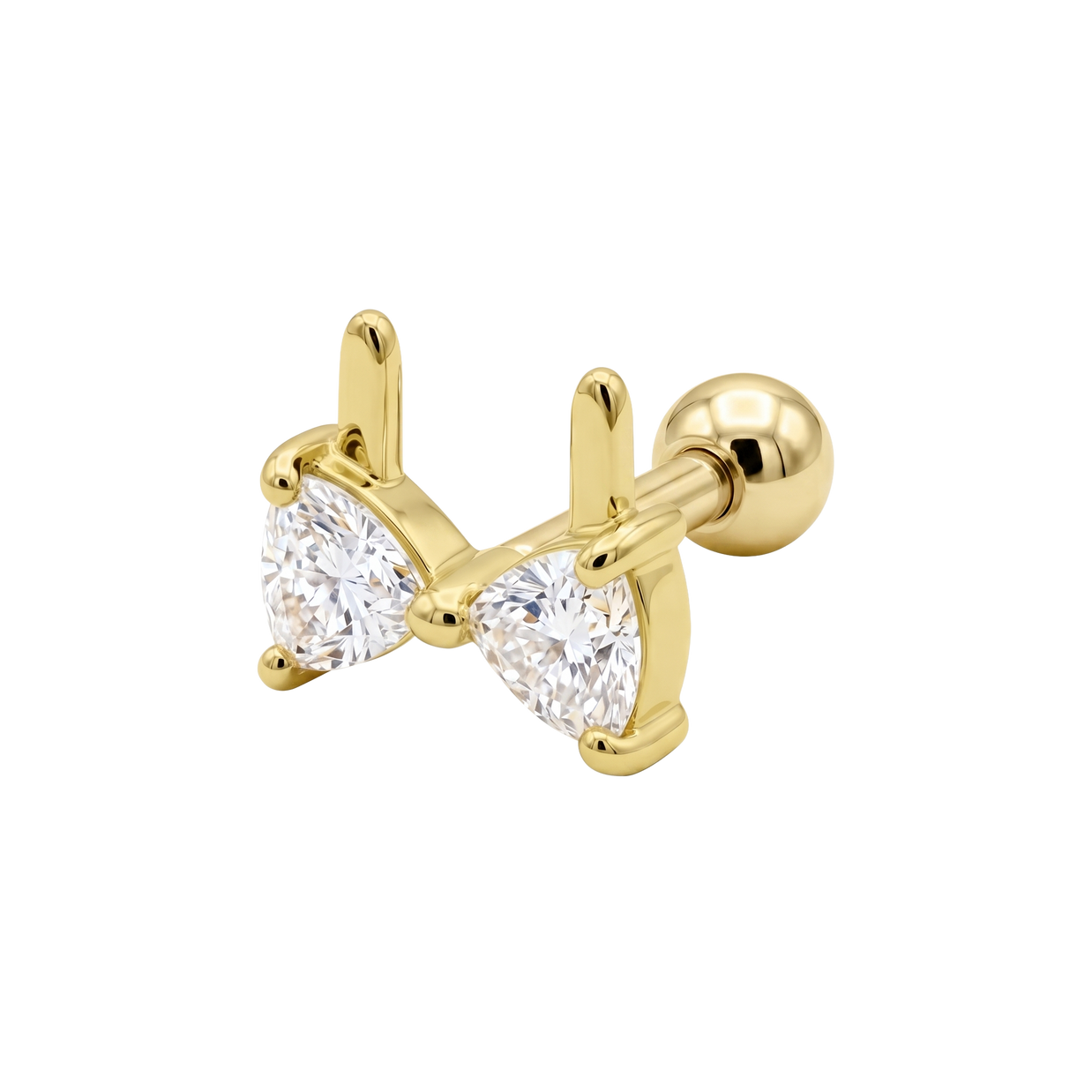 Bra Shaped CZ Helix Ear Piercing TIP-3713