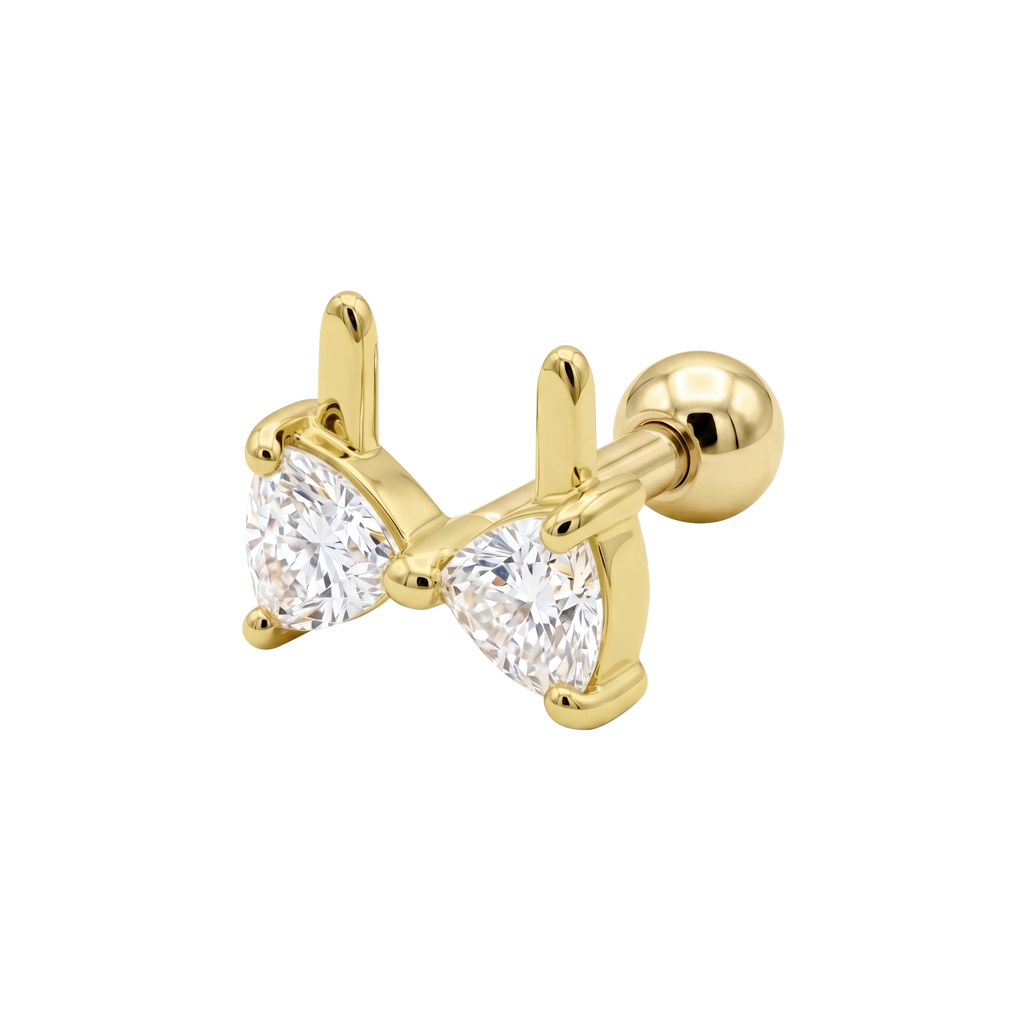 Bra Shaped CZ Helix Ear Piercing TIP-3713
