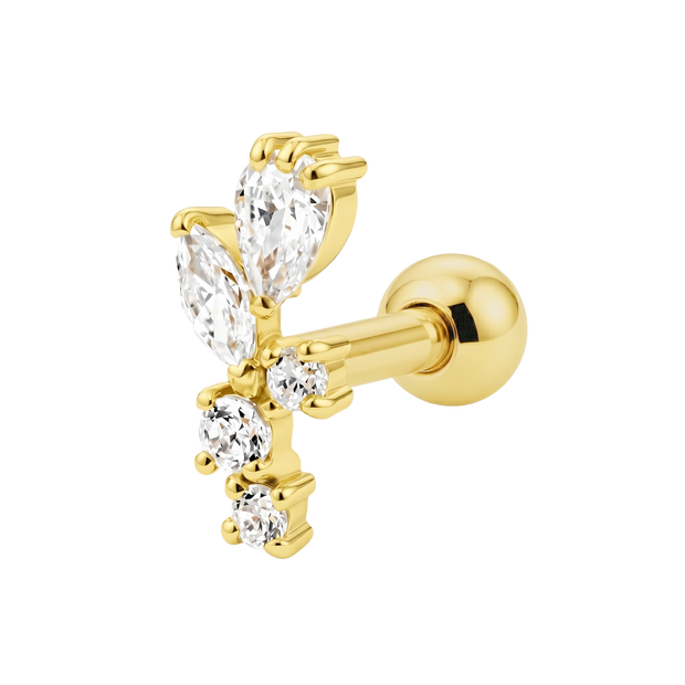 Beautiful CZ Helix Ear Piercing TIP-3734