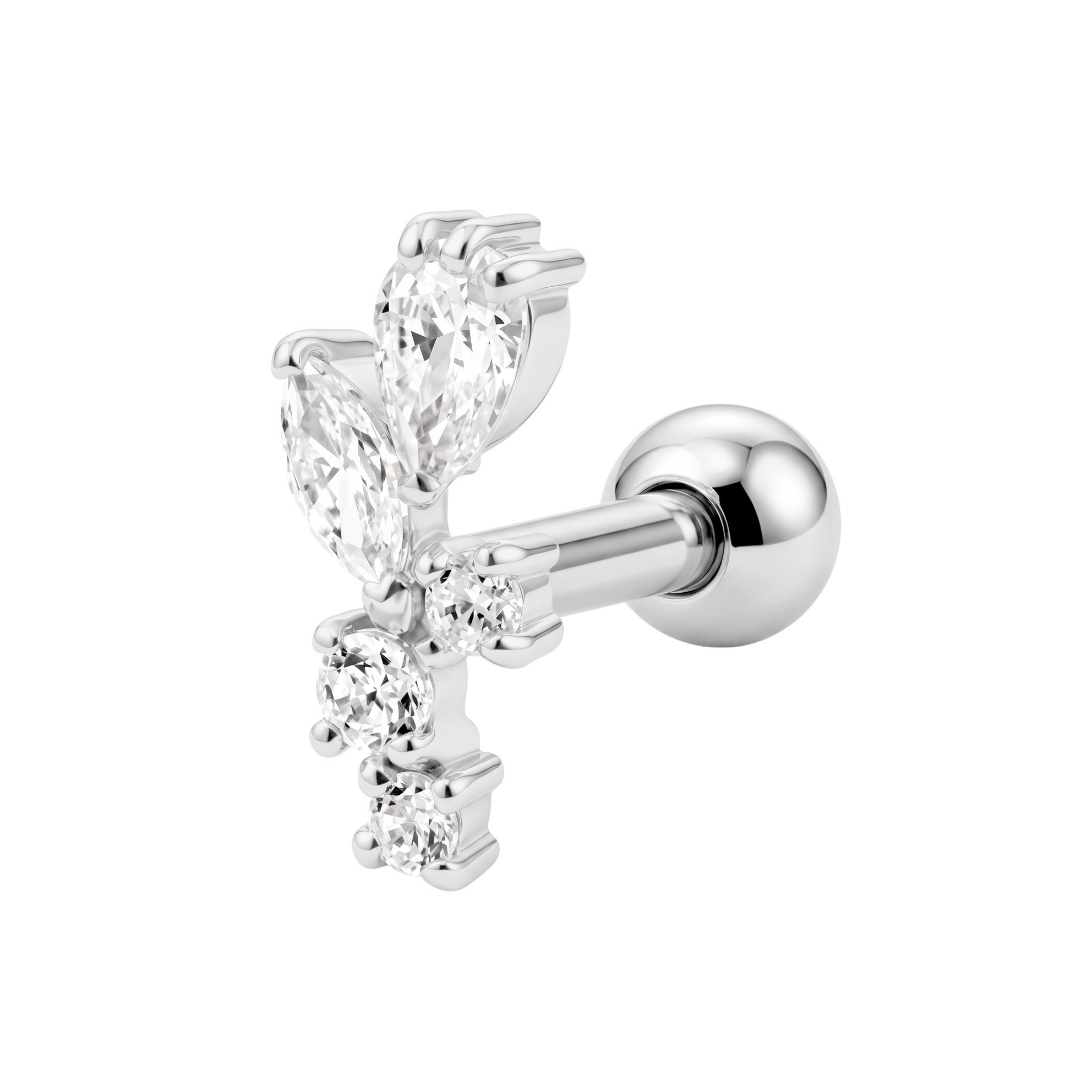 Beautiful CZ Helix Ear Piercing TIP-3734