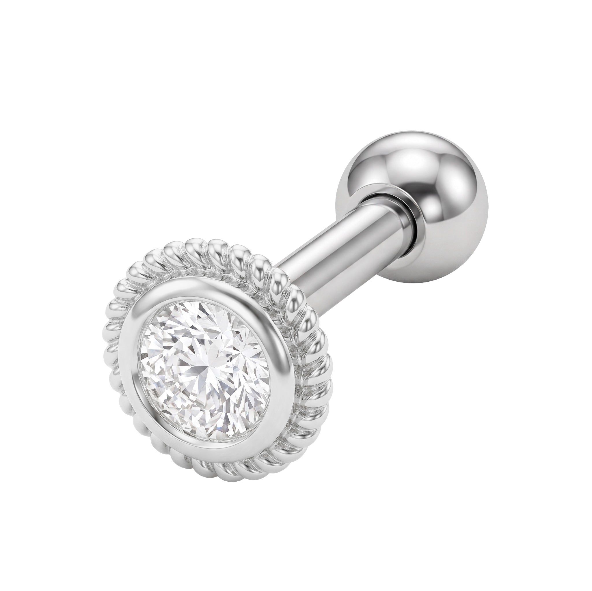 Circle CZ Helix Ear Piercing TIP-3739