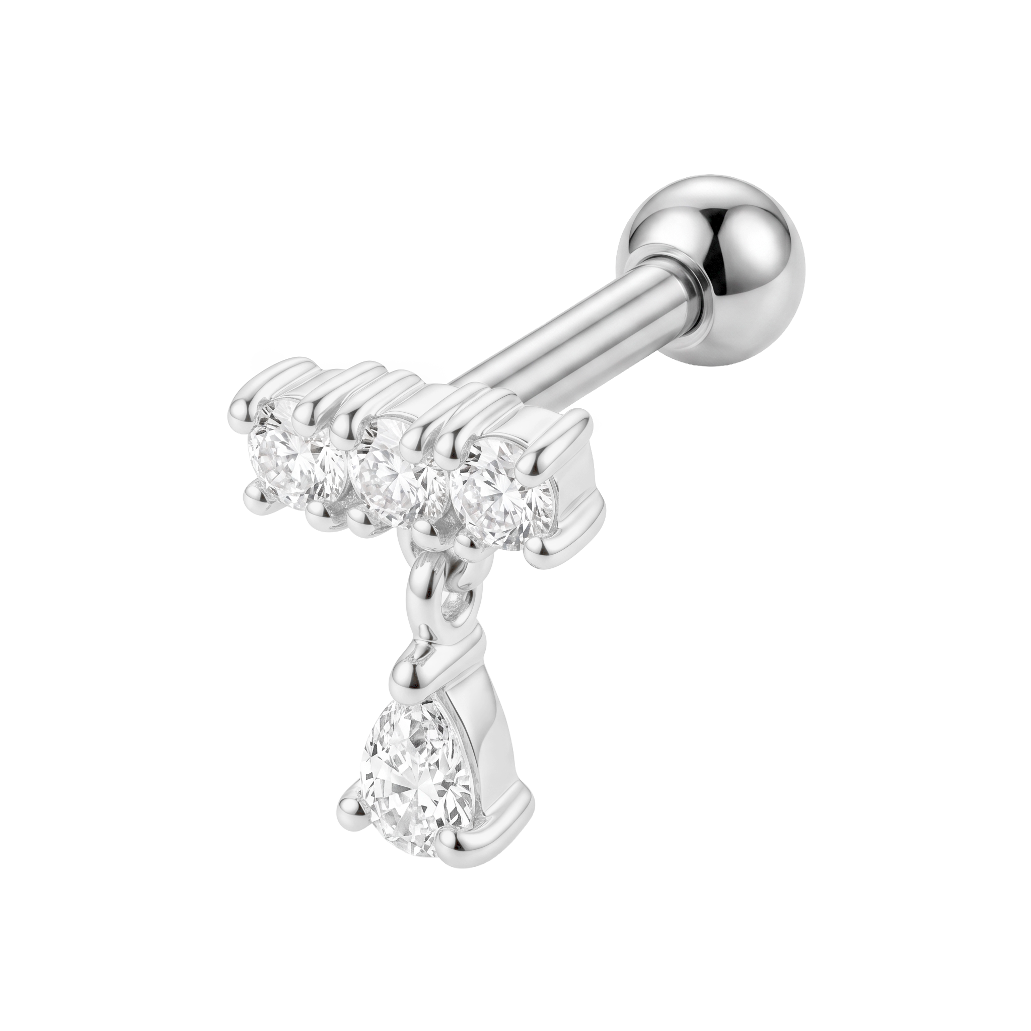 Crystal Drop Helix Ear Piercing TIP-3743