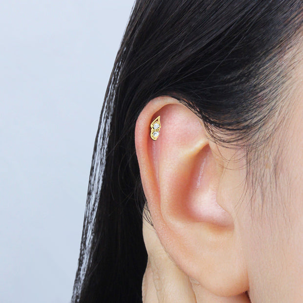 Petal Wing Sparkle Helix Ear Piercing TIP-931