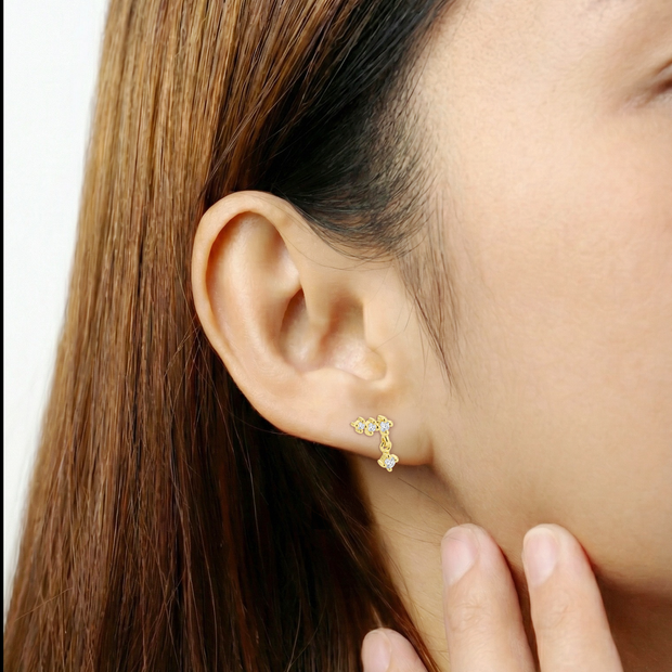 Triple Dangling Helix Ear Piercing TIP-3703