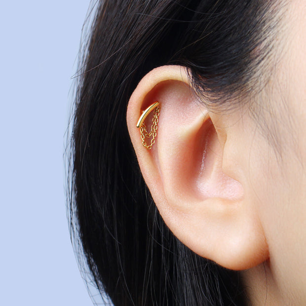 Titanium Chain Style Helix Ear Piercing TLB-009