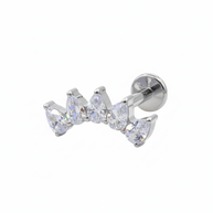 Titanium Pearline Curve Helix Ear Piercing TLBP-012