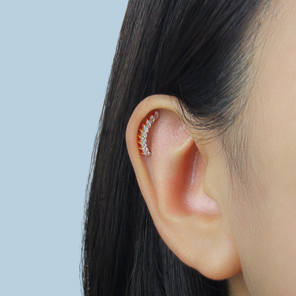 Titanium Radiant Curve Helix Ear Piercing TLBP-014