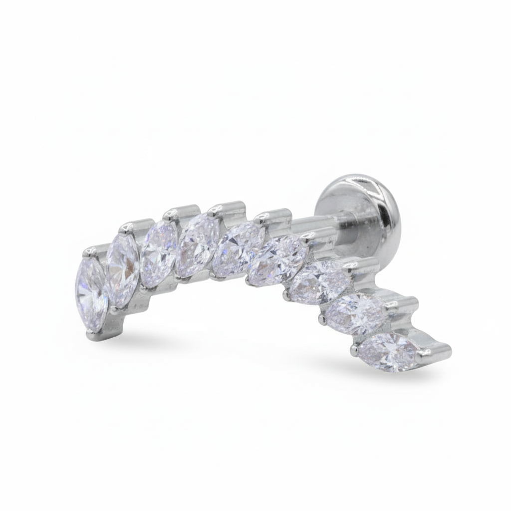 Titanium Radiant Curve Helix Ear Piercing TLBP-014