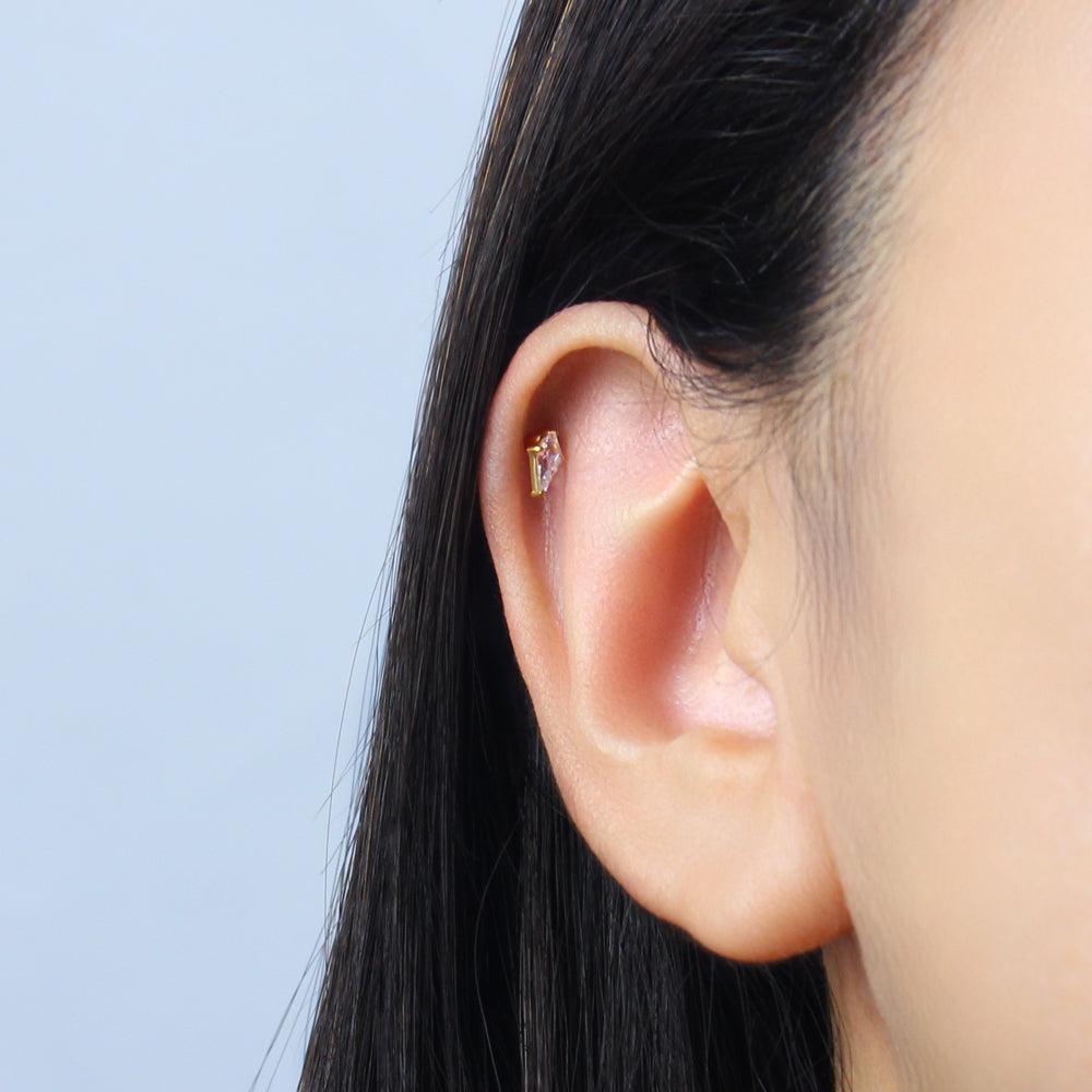 Titanium Brilliant Sparkle Helix Ear Piercing TLBP-015