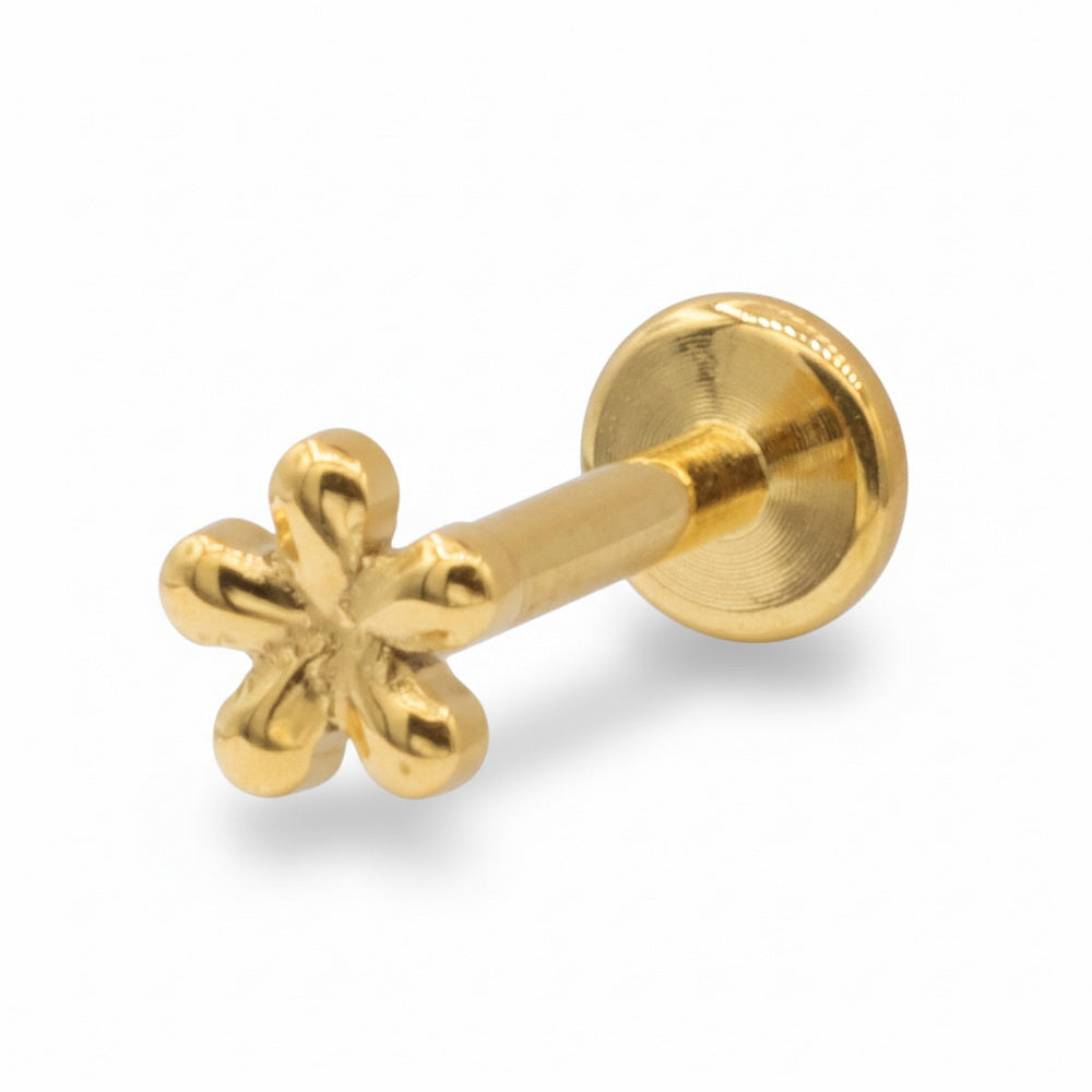 Titanium Flower Helix Ear Piercing TLBP-017