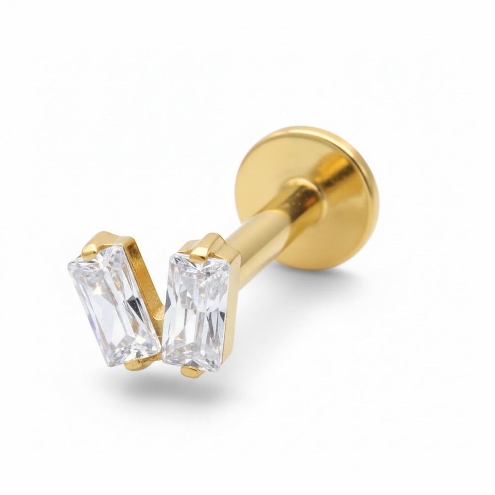 Titanium Crystal Helix Ear Piercing TLBP-018