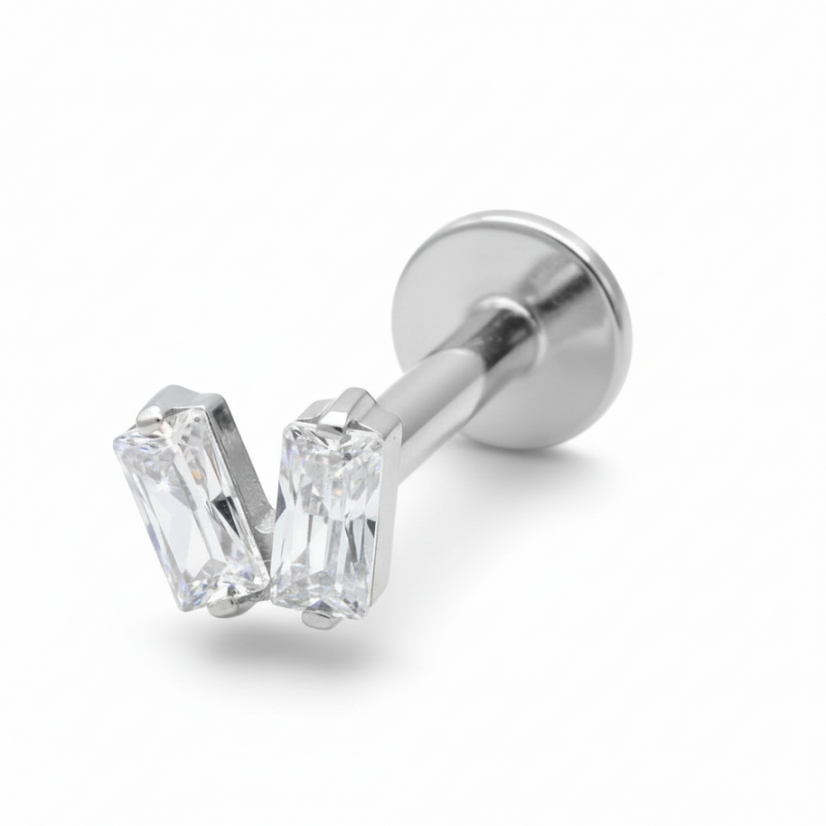 Titanium Crystal Helix Ear Piercing TLB-018