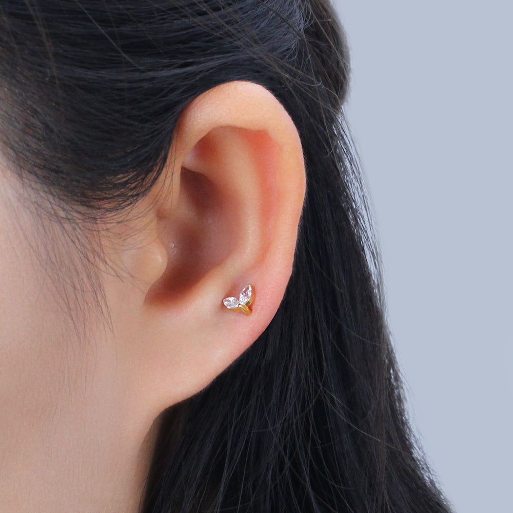 Titanium Crystal Graceful Gleam Helix Ear Piercing TLBP-024