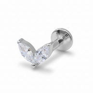 Titanium Crystal Graceful Gleam Helix Ear Piercing TLB-024