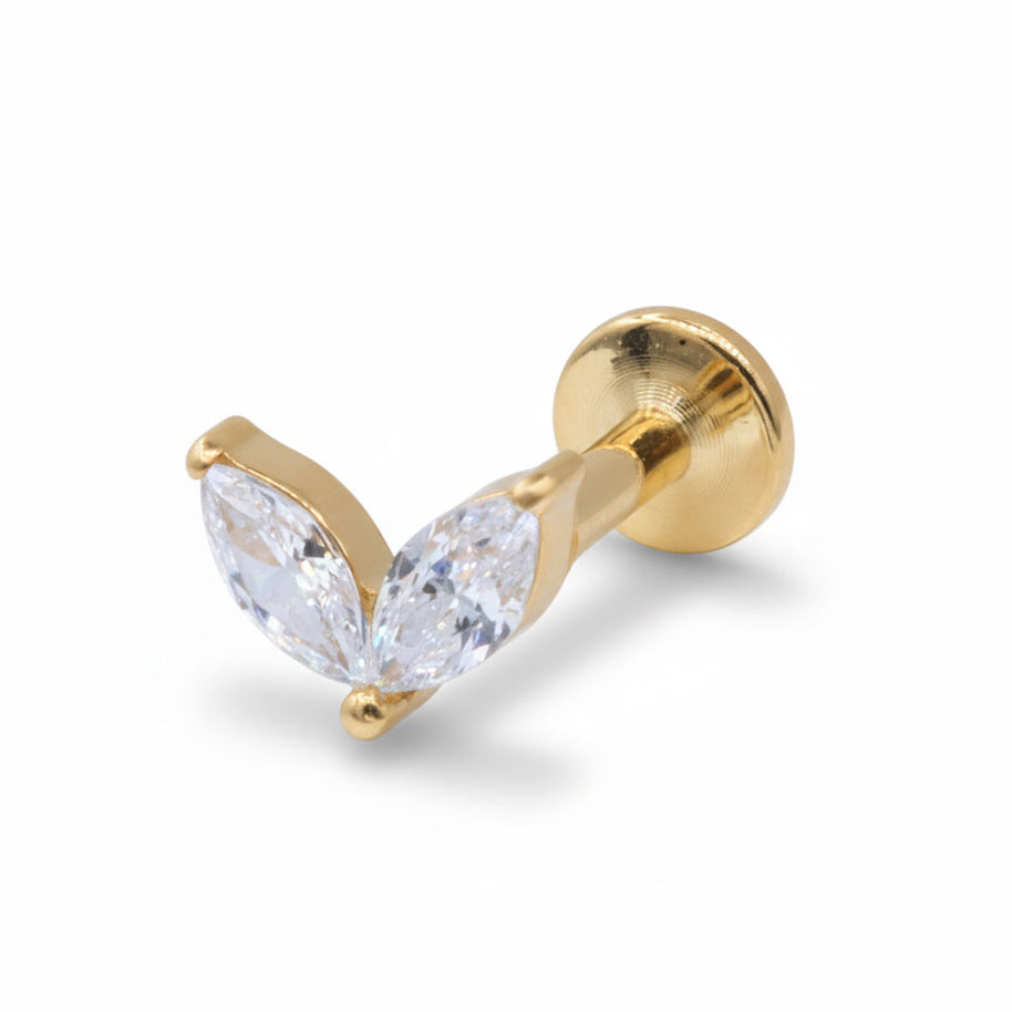 Titanium Crystal Graceful Gleam Helix Ear Piercing TLBP-024
