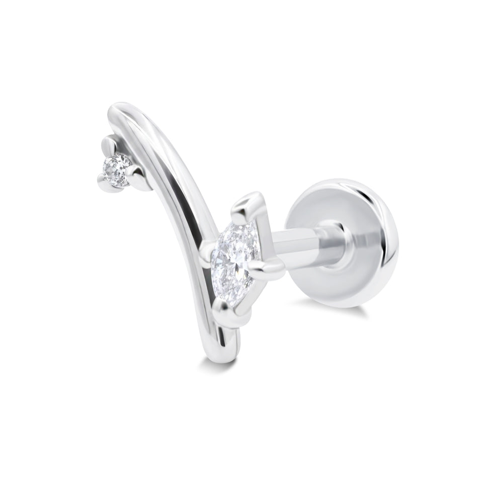 Unique Design with CZ Flatback TRP-2852