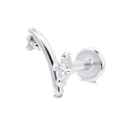 Unique Design with CZ Flatback TRP-2852