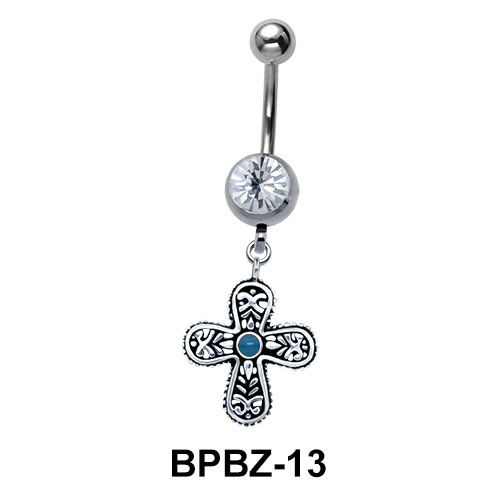 Byzantium Cross Belly Piercing BPBZ-13