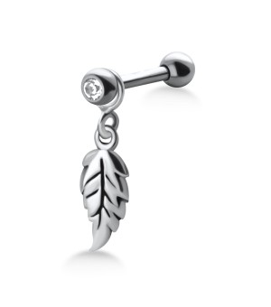 Stone Set Leaf Shaped Upper Ear Charms TIPCH-23