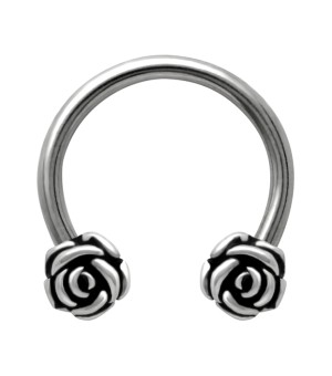 1.2 mm. Double Rose Face Piercing ATD-09