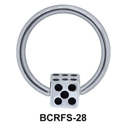 Dice Shaped Closure Rings Charms BCRFS-28